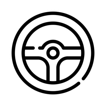 recommend clip art: steering wheel line icon