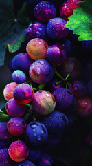 ripe grapes. grapes are hanging on a branch. Grape festival.