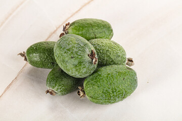 Ripe sweet huicy exotic feijoa