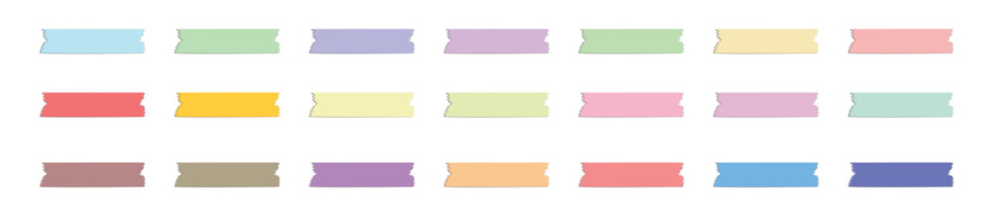 Cute and colorful masking tape collection set.