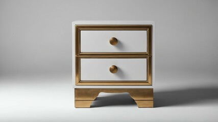 single aesthetic nightstand furniture isolated in pure background