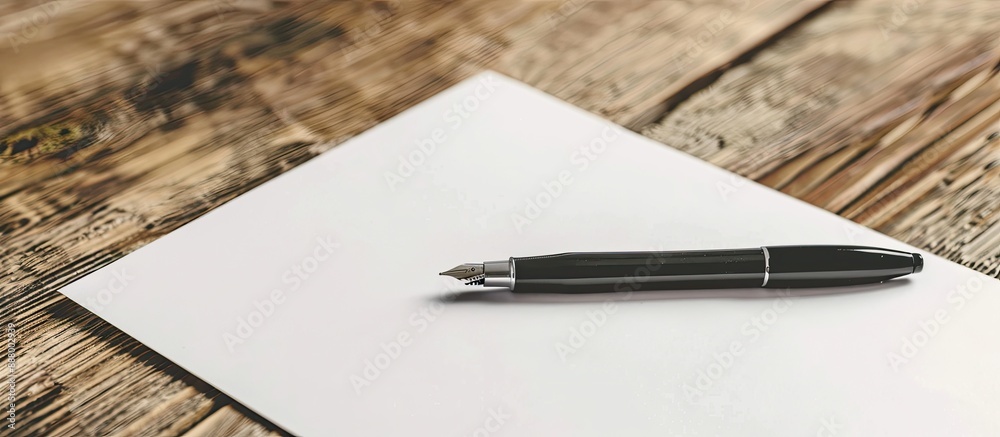 Poster isolated folder with a blank sheet of paper and a pen against a background perfect for adding text o