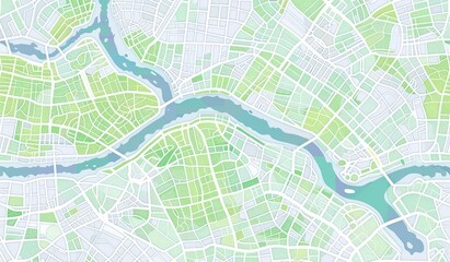 Abstract Green City Map Design