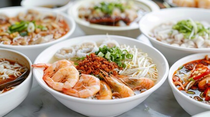 Dining at a hawker center and savoring local dishes like Hainanese chicken rice and laksa, [food adventure], [local cuisine]