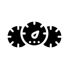 speedometer glyph icon