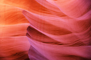 abstract colorful rock background in Lower Antelope Canyon, Arizona, United states