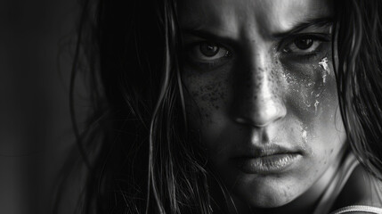 Fototapeta premium International Day of Nonviolence. victims of domestic violence. domestic violence