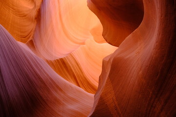 Obraz premium abstract rock formation in Lower Antelope Canyon , Arizona, US