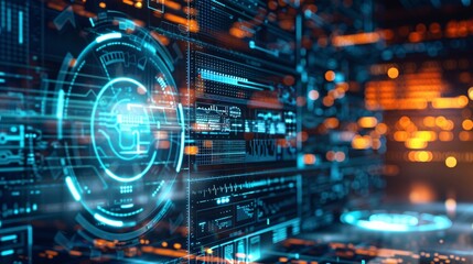 Obraz premium A visual of a cyber attack being thwarted by a digital defense system, showcasing the importance of robust cybersecurity