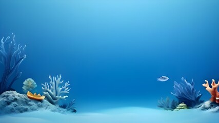 Fototapeta na wymiar minimalistic background sea themed