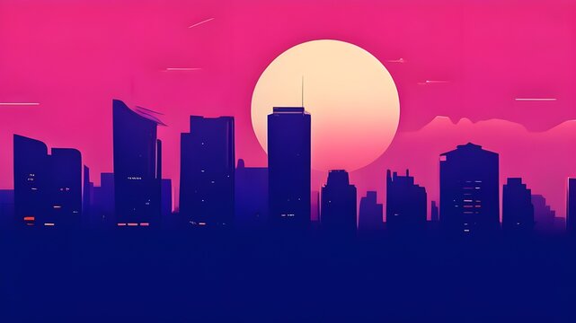 minimalistic background city themed