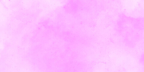 Vector pink in the sky and cloudy watercolor light wall grungy paint. canvas splash fluffy heaven watercolor painting beautiful cloudscape pastel texture background.