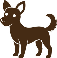 Cute dog silhouette vector style with white background