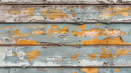 Weathered Wooden Texture with Peeling Paint.