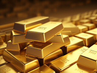 a pile of gold bars