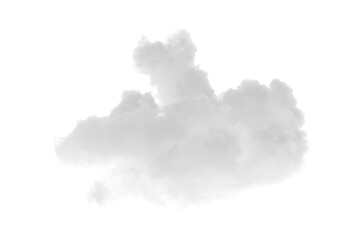 White clouds isolated on transparent background