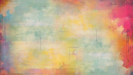 Grunge overlay textures with dust grain paint on colorful background. Colorful gradient grunge background.
