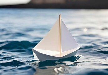 We can't change the direction of the wind. But we can change the sails. So that we can always reach our destination. Picture of a paper boat floating in the middle of the ocean