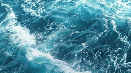 Tranquil ocean waves in a close up background