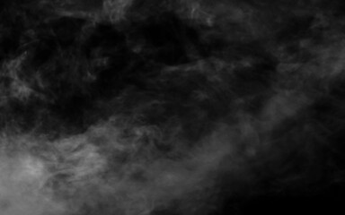 White smoke cloud with overlay effect on transparent black background. Realistic border with fog vector illustration of smoky mist or toxic vapor on floor. Meteorological phenomenon or condensation.
