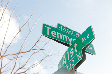 denver neighborhood corner street signs
