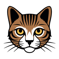 Fototapeta premium This is nice cat head icon with illustration work.