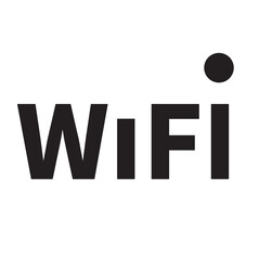 Wi-Fi signal symbols and an internet connectionic.