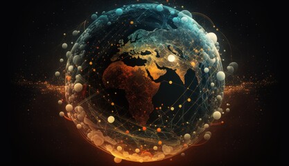 Planet Connected: Earth Encircled by Swirling Data and Social Media