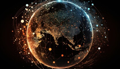 Planet Connected: Earth Encircled by Swirling Data and Social Media