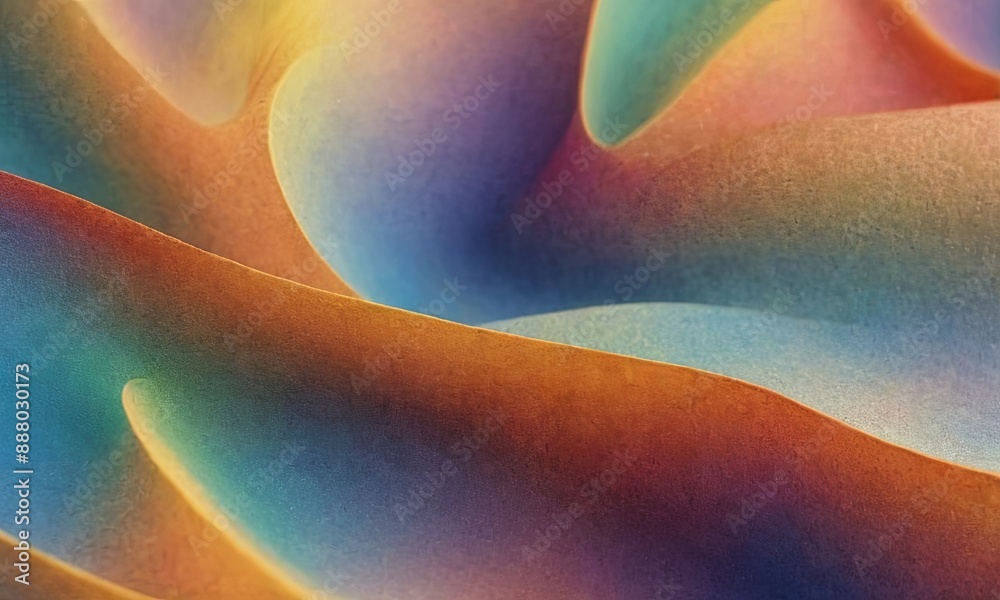 Poster A colorful, abstract design with a rainbow pattern