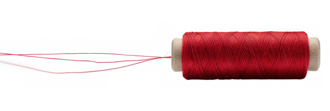 Red Spool of Thread with Extension
