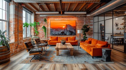 Tech startup office with an innovative layout, collaborative areas, and a focus on creativity and growth