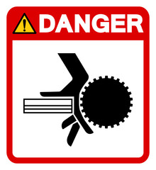 Danger Crush hazard Symbol Sign, Vector Illustration, Isolate On White Background Label .EPS10