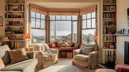 Living Room with Bay Window