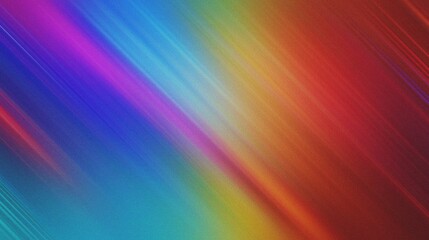 Vibrant Abstract Background with Colorful Diagonal Light Streaks in Rainbow Spectrum