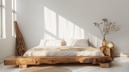 Minimalist Harmony: Rustic Wood and Natural Light