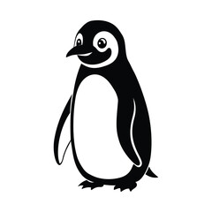 Penguin silhouette vector art illustration