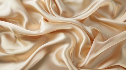 Obraz premium Soft Draped Beige Satin Fabric.