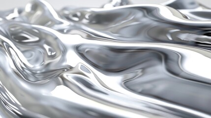 Abstract Shiny Silver Drape.