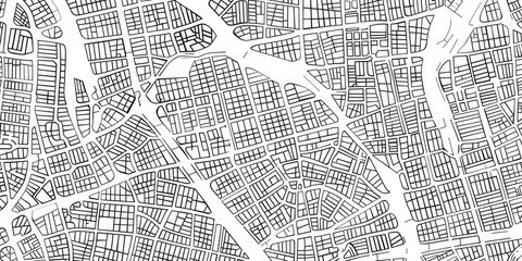 Monochrome Urban Street Map