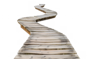 Winding Wooden Boardwalk