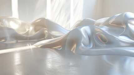 Abstract White Fabric Background.