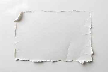 Obraz premium A white paper with a hole in it. The paper is torn and has a rough texture