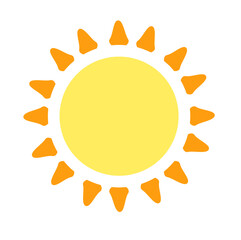 Sun icon vector. The Weather category. summer, sunlight.