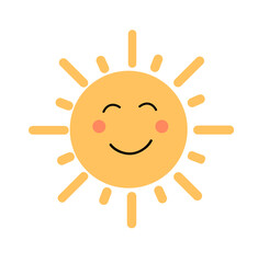 Sun icon vector. The Weather category. summer, sunlight.