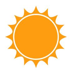 Sun icon vector. The Weather category. summer, sunlight.