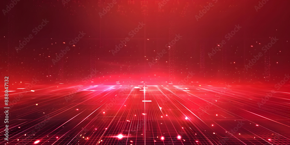 Poster red matrix abstract background