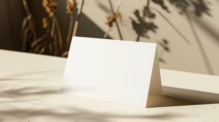 Mockup template for table tent card with space for logo or design