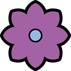 Hippy groovy daisy flowers retro style Illustration