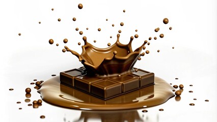 Chocolate, OK, there's chocolate water splashing.